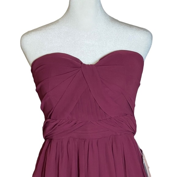 Birdy Grey Grace Convertible Formal Bridesmaid Dress, Cabernet, NWT, Small - Picture 6 of 11
